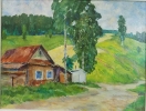 Касьянов_В.П.1947г.р._Домик_под_горой_2008г._картон._акрил_45х60_ТХМ-499_Ж-320