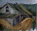 Щетинин И.Д.1952г.р. Сарай,1974г. холст, масло 25х29 ТХМ-755 Ж-493_1