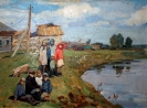 Щекотов_К.Н._1909-1975гг_Деревенские_ребята1967г._к.м._40х30_ТКГ-22_Ж-22