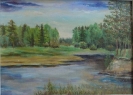 Сафронов Р.А. (1935-2006 гг) Река моего детства, 1997 г. двп. масло