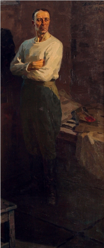 Козлов Т.П.1911-2001гг  Никогда Посвящается генералу Д.М. Карбышеву 1967г. х.м. 84х208 ТКГ-34 Ж-34