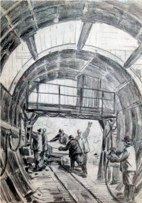 Кузнецов_М.И._Строители_метро_бум.карандаш_36х49_ТКГ-216_Г-62