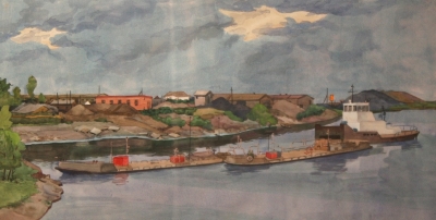 Соловьев_Г.С.1941-2007гг_Хмурое_утро1986г._бум.акварель_385х745_ТКГ-202_Ж-140