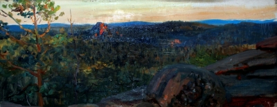 Щекотов_К.Н._1909-1975гг_На_Красноярских_столбах_1952г._к.м._83х33_ТКГ-24_Ж-24